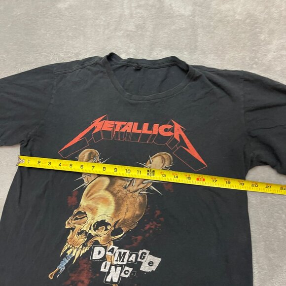 Metallica Damage Inc Tour 1986 T Shirt Men L Black Graphic Band Tee Concert - Picture 6 of 8